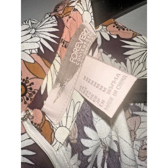 Forever 21 Women’s Floral Long Sleeve Mini Dress Size S Daisy Print Boho 70s - Picture 2 of 7